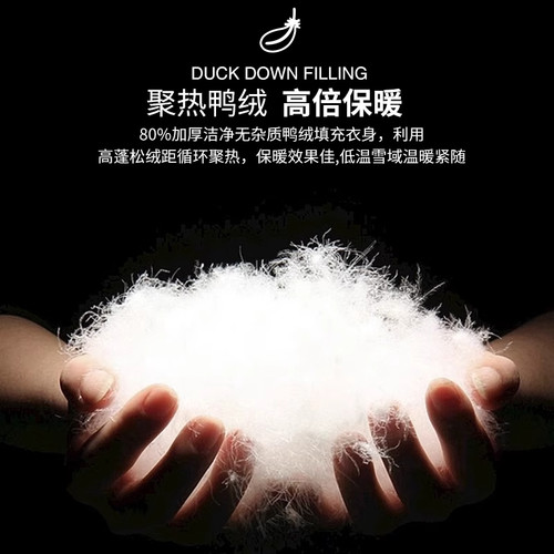 WOODSOON连帽羽绒服男士潮牌休闲鸭绒加厚保暖情侣款外套冬季 - 图3