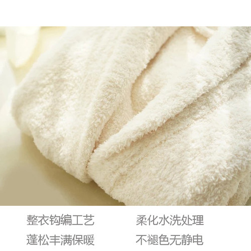 美国明星同款儿童睡袍冬加厚柔软连帽浴袍宝宝浴衣亲子睡衣家居服 - 图2