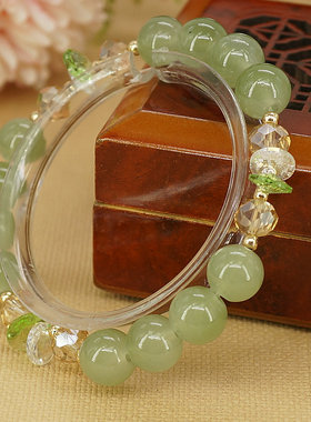 女款彩色玻璃珠甜美手链