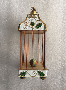 创汇时期北京景泰蓝掐丝珐琅精制铜胎鸟笼1个旧藏文玩艺术收藏