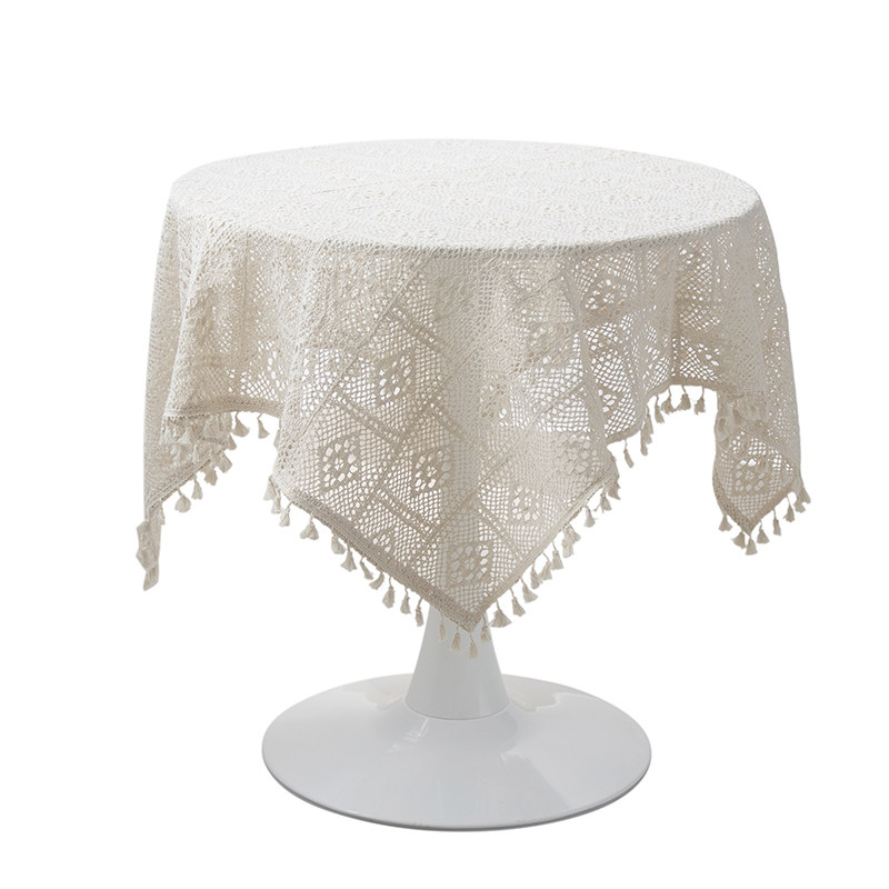 田园复古镂空流苏桌布长方形圆形餐桌茶几床头柜盖巾商用拍照背景,淘宝优惠券,粉丝福利购,淘宝优惠卷