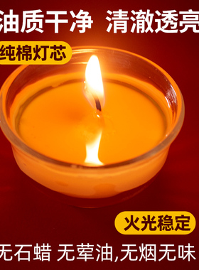 自在园茶杯8小时纯植物酥油灯