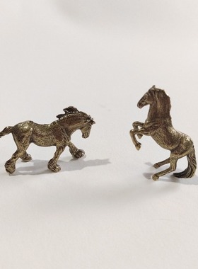 微景观摆件装饰品小马摆件多肉盆景装饰造景动物小摆件白马枣红马