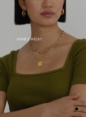 AnnieJewelry金银拼色链条项链