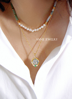 AnnieJewelry罗马大力神钱币项链