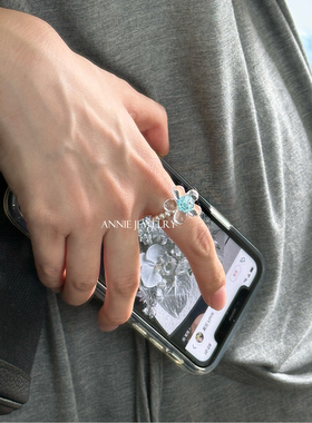 AnnieJewelry水晶小花珍珠戒指