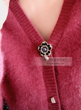AnnieJewelry山茶花造型胸针