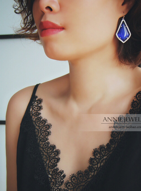 AnnieJewelry彩色菱形耳坠