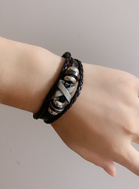 时尚复古手绳可拉伸百搭男生手链