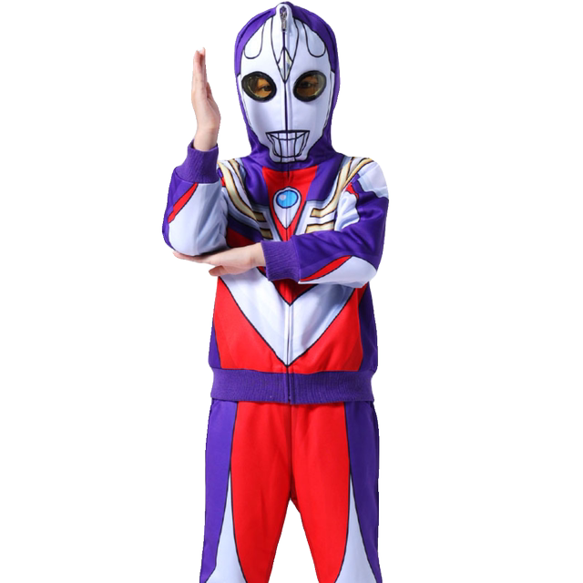Ultraman winter boys' velvet thickened suit clothes