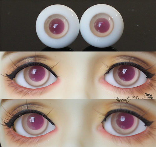 BJD娃娃眼睛橘橙1/4分娃12mm14mm浅橘粉1/6分哇精灵彩瞳玻璃眼球 - 图1
