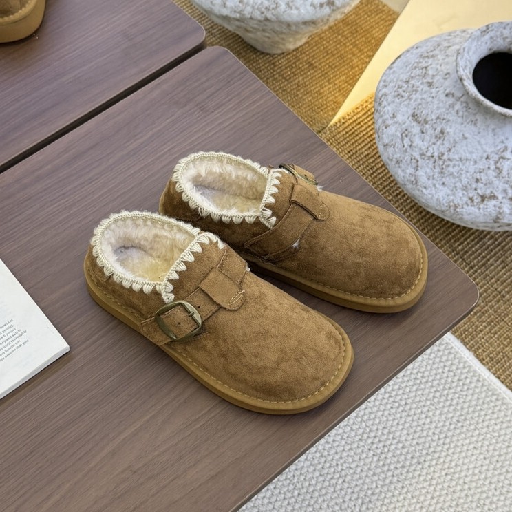 复古厚底加绒勃肯单鞋女外穿棉鞋2025冬新款保暖一脚蹬平底雪地靴,淘宝优惠券,粉丝福利购,淘宝优惠卷