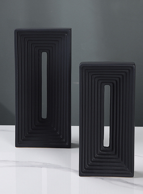 样品房会客厅会所四方门陶瓷摆件