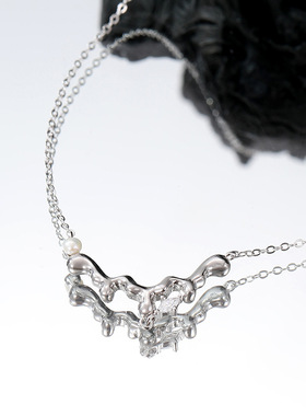 原创冰融项链女925纯银韩版时尚ins冷淡风级感锁骨链百搭气质项饰