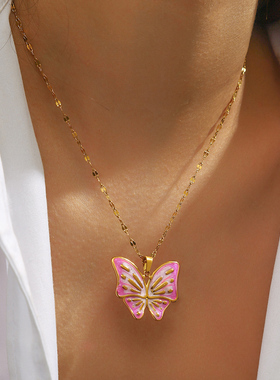 不锈钢百搭项链时尚女式气质高级