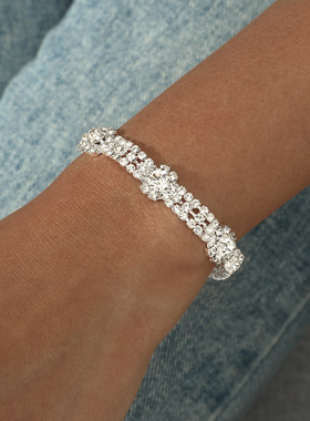 网红款简约个性时尚超闪镶钻手链