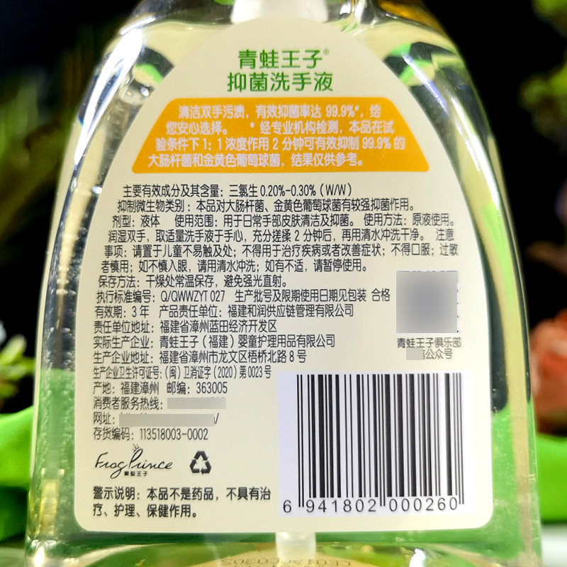 青蛙王子抑菌洗手液家用消毒按压瓶清洁学生儿童宝宝成人泡沫便携,淘宝优惠券,粉丝福利购,淘宝优惠卷