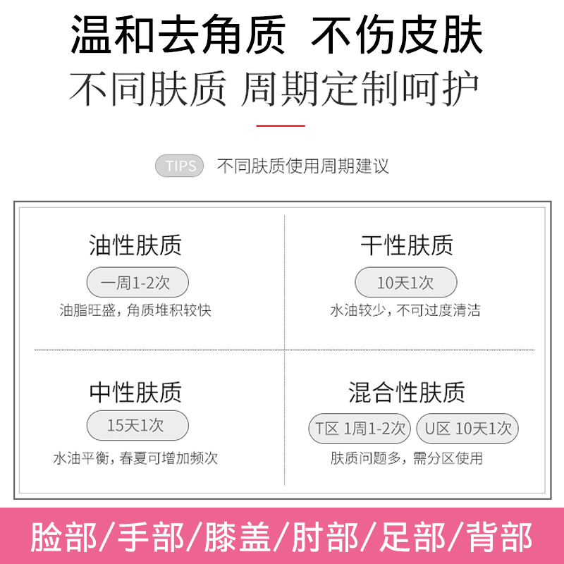 露兰姬娜去角质温和去死皮黑头脸部面部女男手足全身啫喱深层清洁