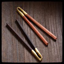 Brass Insert Solid Wood Tea Clip Elastic Tea Tweezers Anti Slip Tea Tool Tea Table Utilita Tea Table Accessories Tea Accessories Tea Accessories