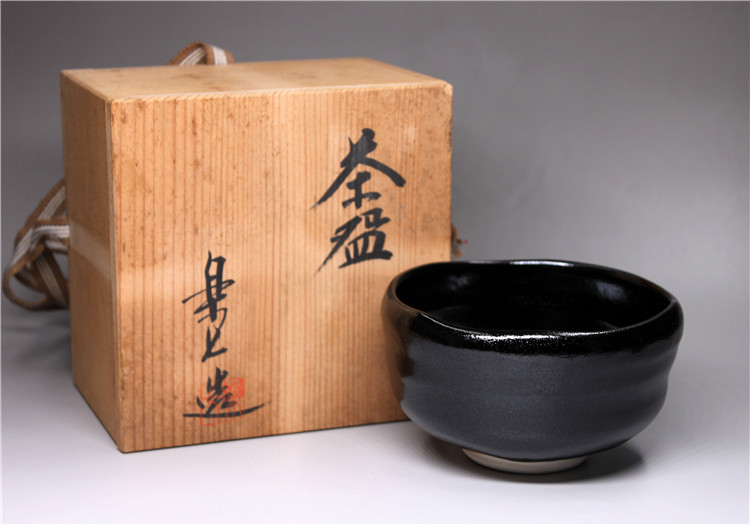 茶道具京焼平安北峰造藍釉茶巾筒共箱C R5038 美術品史上一番安い据说这