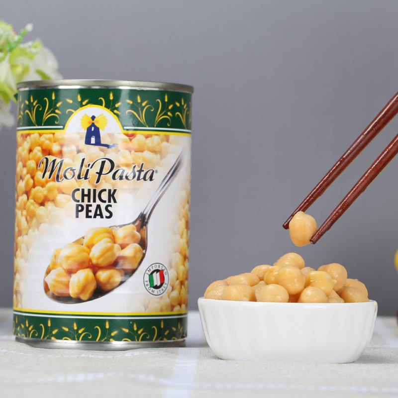 400g意大利莫利沙拉三角豆鹰嘴豆熟豆罐头MOLI PASTA CHICK PEAS - 图1