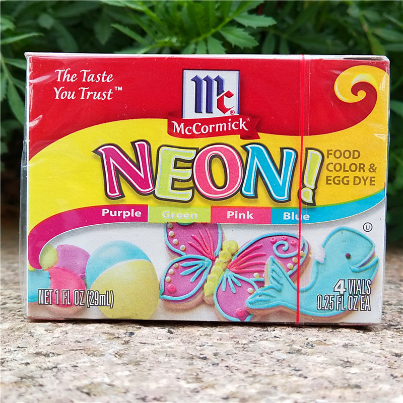 味好美染彩蛋四色装食用色素McCormick NEON ASSORTED FOOD COLOR - 图1