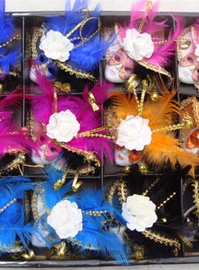 意大利威尼斯Venice Mask舞会角帽梅花玫瑰铃铛美女套面具冰箱