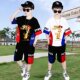 Boys summer short-sleeved suit sports