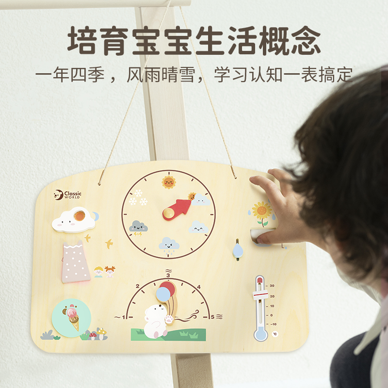 可来赛创意晴雨表幼儿园早教益智气象转盘儿童diy手工玩具男女孩