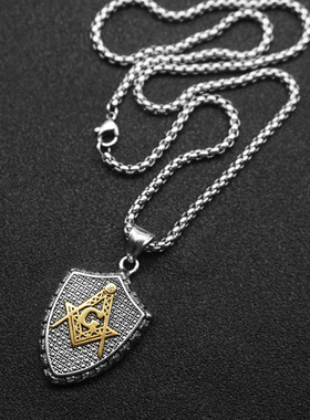 明星同款光明会全视之眼钛钢项链