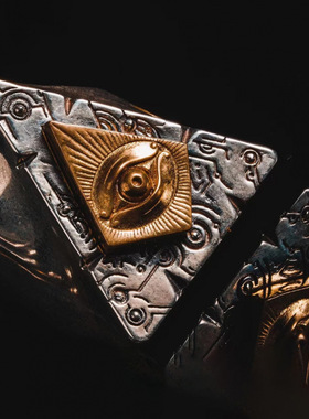 欧美冷门上帝之眼男士开口戒指