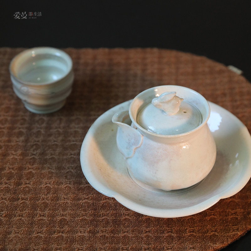 爱曼/木田柴烧瓷泥玉兔摘宝瓶木田窑变玉泥手抓泡茶碗景德镇,淘宝优惠券,粉丝福利购,淘宝优惠卷