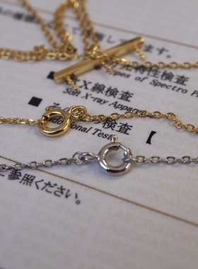 进口工艺精工版纯银珍珠项链空托S925纯银长款项链珍珠diy