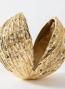 果壳摆件金属现代中式