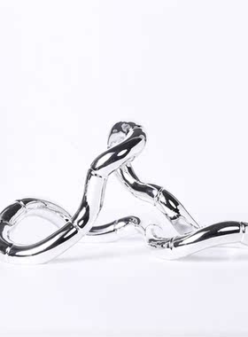 树脂现代几何环形曲线雕塑摆件