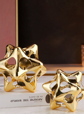 简约现代金属镂空球摆件儿童房客厅书房书桌家居工艺品饰品摆设