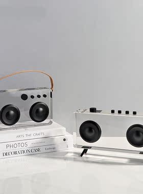 水晶简约现代收音机摆件