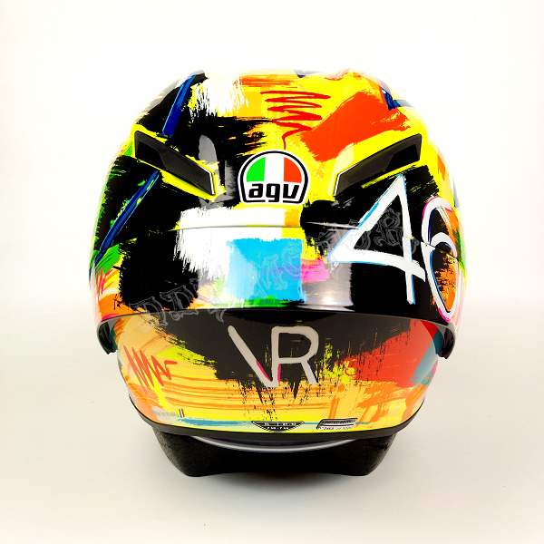 DDT意大利AGV Pista GPR碳纤罗西日月vr46限量涂鸦冬测赛机车头盔 - 图2