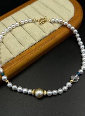 天然珍珠项链女款轻奢小众