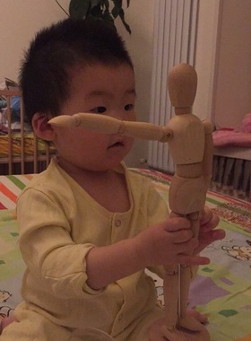 包邮宜家吉特达活动装饰木头人