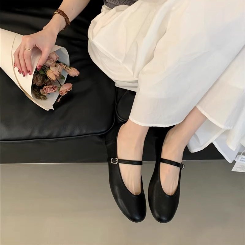 平底芭蕾单鞋女2025春季韩版复古圆头浅口软底玛丽珍鞋瓢鞋奶奶鞋,淘宝优惠券,粉丝福利购,淘宝优惠卷