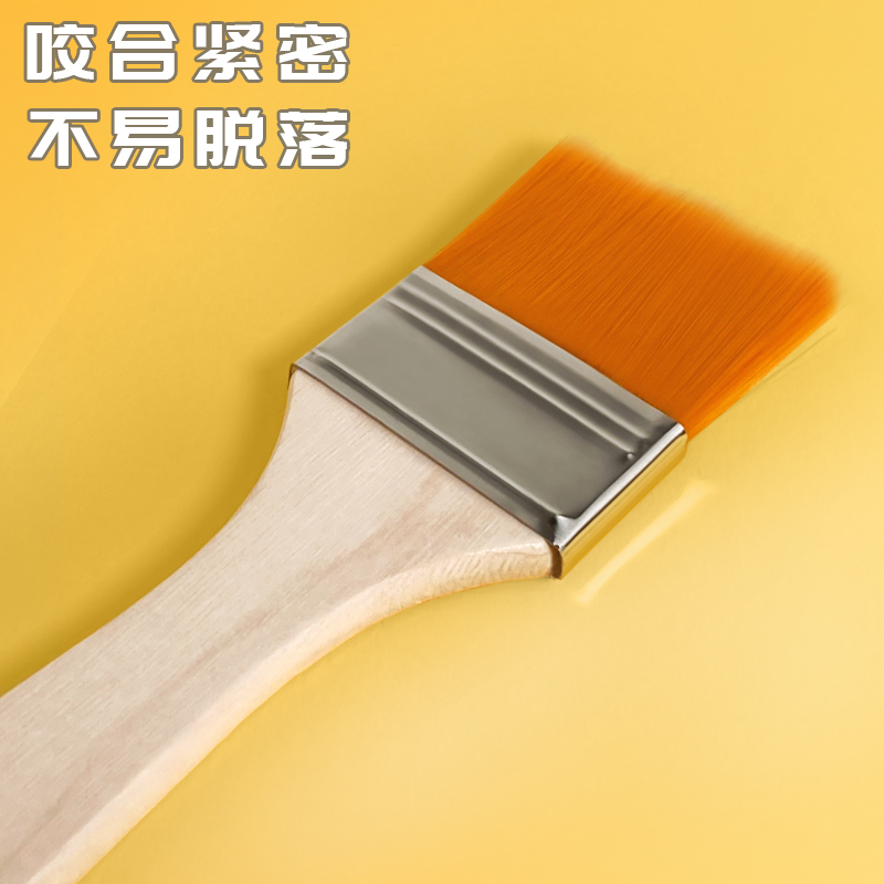 优质尼龙毛板刷 水彩笔 水粉/油画/丙烯画笔 板刷 墙绘笔刷/刷子 - 图0