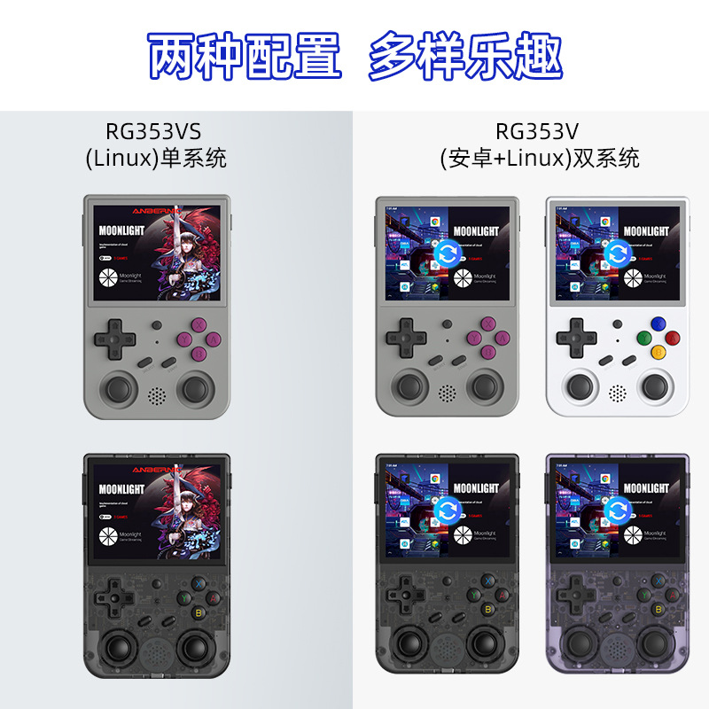 安伯尼克RG353V游戏机迷你竖版街机RG353VS复古fc世嘉game战神掌-图2