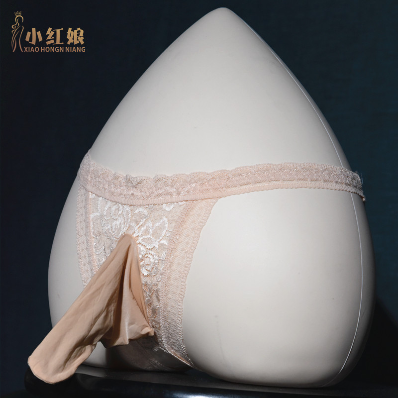 小红娘男士性感诱惑丁字裤蕾丝内裤纯色情趣透明透视T型裤衩超薄 - 图2