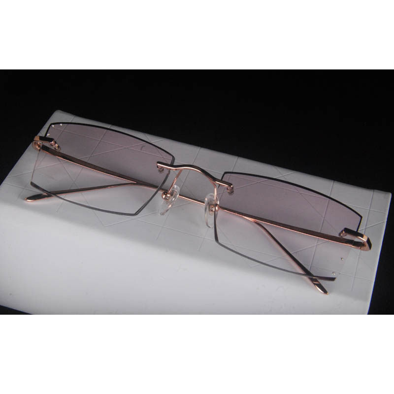 钻石切边眼镜男女士复古大框防蓝光近视眼镜男纯钛无框眼镜框1062,淘宝优惠券,粉丝福利购,淘宝优惠卷