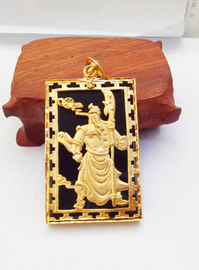 情侣越南沙金镶嵌链坠吊坠仿真金