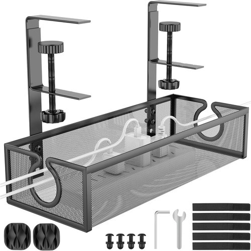 Table wire organizer Under Desk Cable Management Tray - 图0