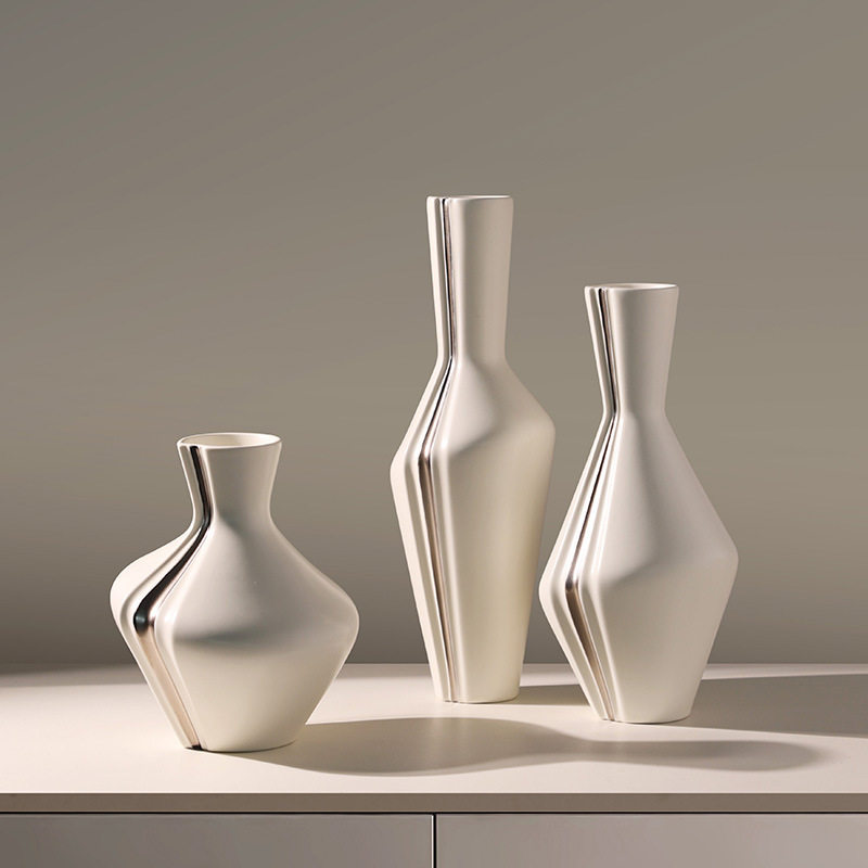 景德镇轻奢高级感小众装饰品白色花瓶客厅插花餐桌样板间别墅,淘宝优惠券,粉丝福利购,淘宝优惠卷