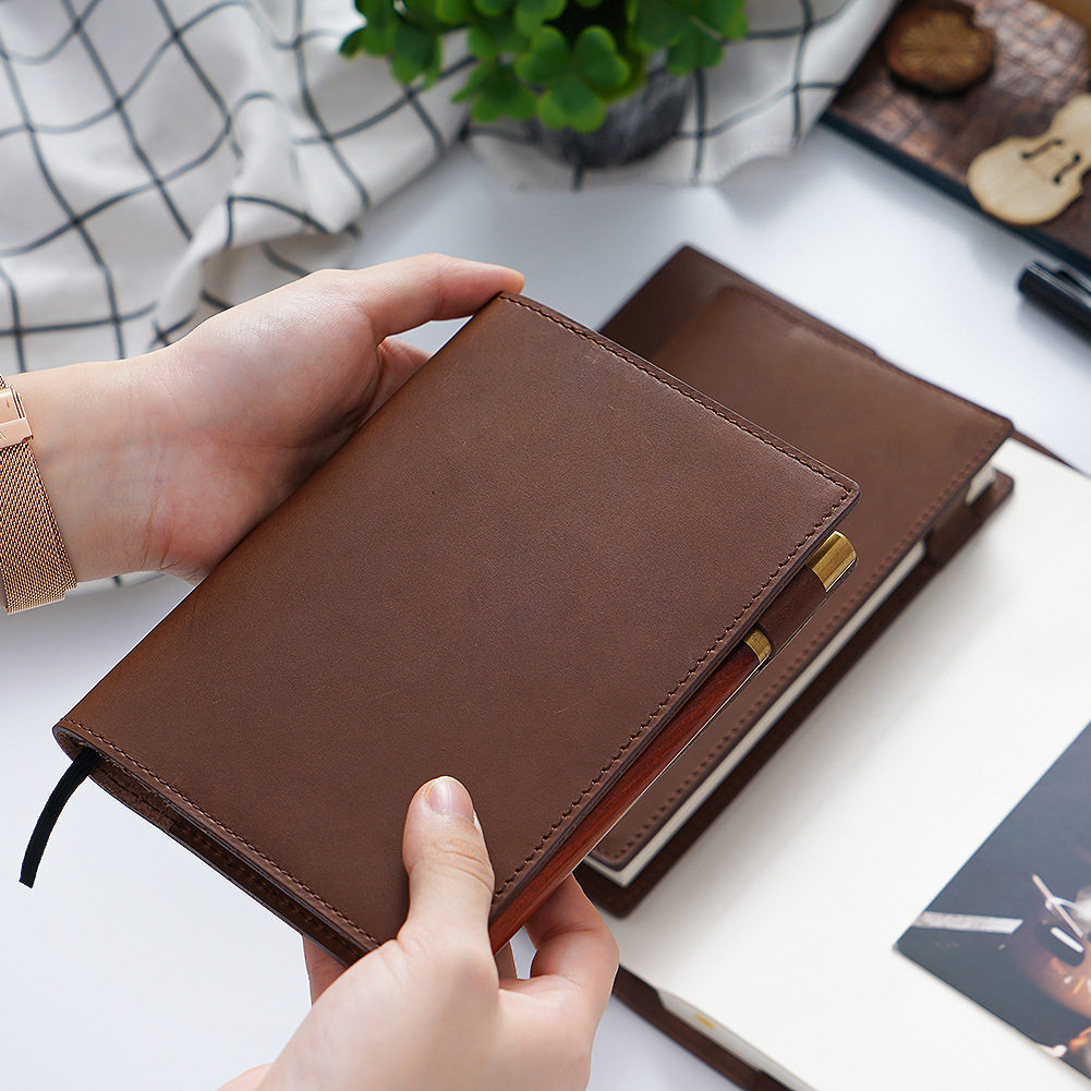 日系复古手账本书衣书套A5A6B6牛皮保护封套真皮笔记本定制LOGO,淘宝优惠券,粉丝福利购,淘宝优惠卷