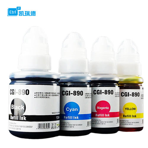 Ctrlp适用佳能gi-890墨水g2800 3800 4800填充墨水2810 1810 3000 3010 4010打印机mp288连供236 ts3180墨盒 - 图0